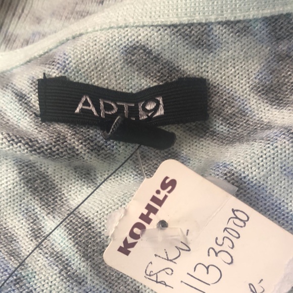 Apt. 9 - deep v neck- long length sweater- lightweight cotton Viscose knit - Picture 7 of 10